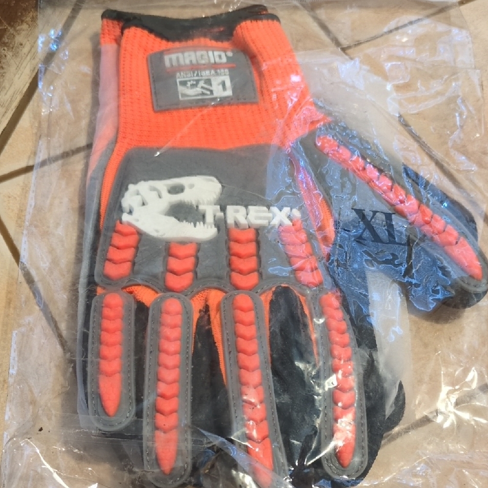Magid T-REX Gloves in Orange and Black